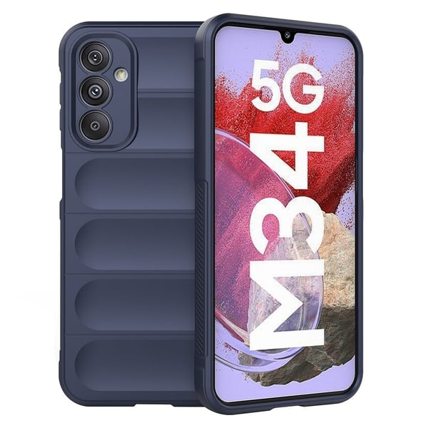 Deksel med mykt grep for Samsung Galaxy M34 - Mørkeblå