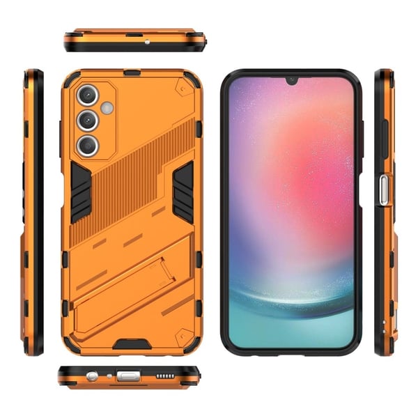 Shockproof Hybrid Deksel med A Modern Touch til Samsung Galaxy S23 Fe - Oransje