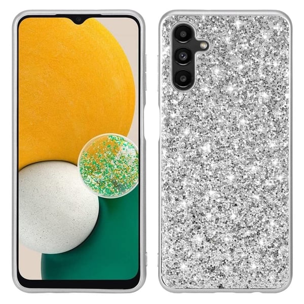 Glitter Samsung Galaxy A24 4G Etui - Sølv