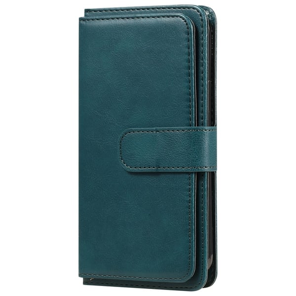 10-slot Lommebok Etui til iPhone 15 Pro Max - Grønn