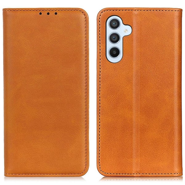 Flip Etui med Pung i Ekte Lær til Samsung Galaxy M34 - Brun