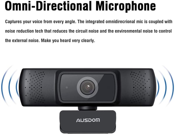 AUSDOM AF640 1080P Web-kamera automaattitarkennus