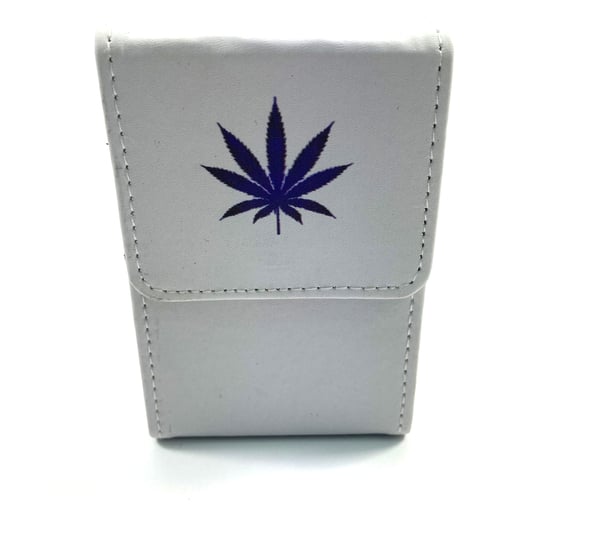 Belt Cigarette case - Vit löv