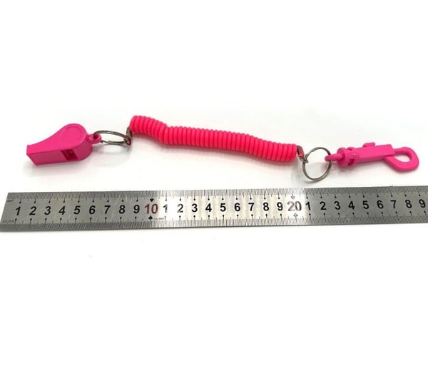 nøglering med lanyard fløjte rød
