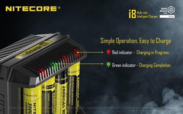 i8 - NITECORE Universell Laddare
