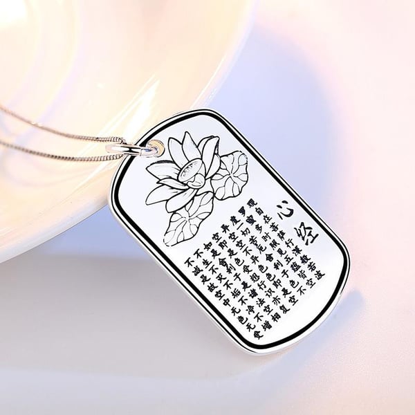 Buddist sutra halsband med kedja