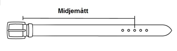 Svart läderbälte XXL