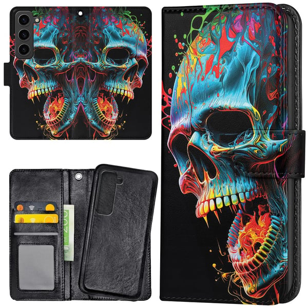 Samsung Galaxy S23 - Lommebok Deksel Skull