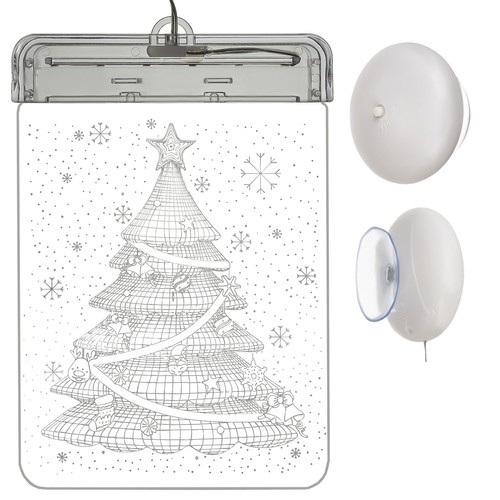 3D LED-skilt med sugekopp - Juletre 3D LED-skilt med sugekopp - Juletre