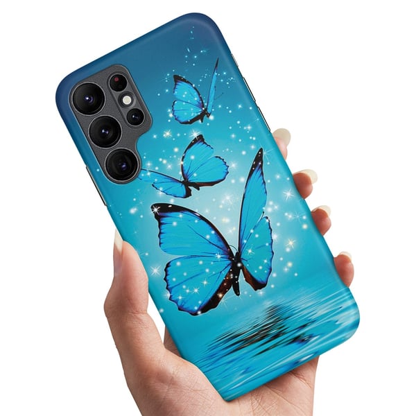 Deksel / Mobildeksel til Samsung Galaxy S24 Ultra - Glitrende Sommerfugler