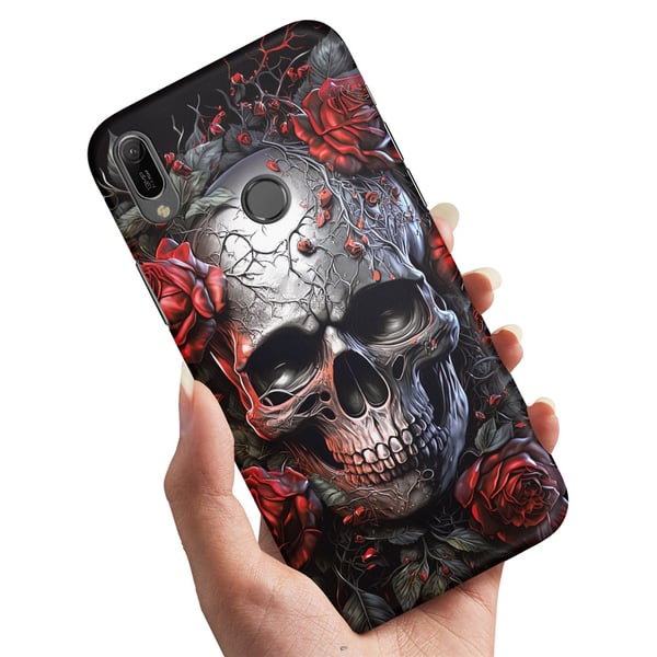 Cover / Mobilcover til Huawei Y6 (2019) - Skull Roses