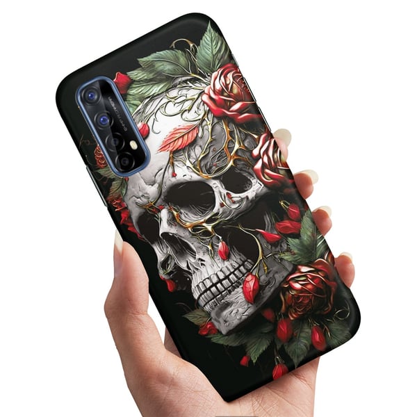 Cover / Mobilcover til Realme 7 - Skull Roses