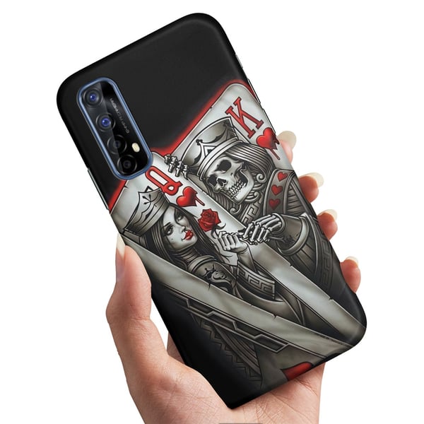 Deksel / Mobildeksel til Realme 7 - King Queen Kortstokk