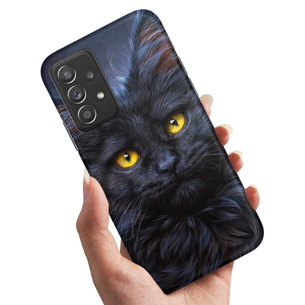 Deksel / Mobildeksel til Samsung Galaxy A52 / A52s 5G - Svart Katt