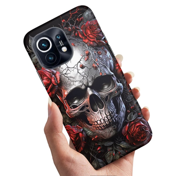 Deksel / Mobildeksel til Xiaomi Mi 11 - Skull Roses