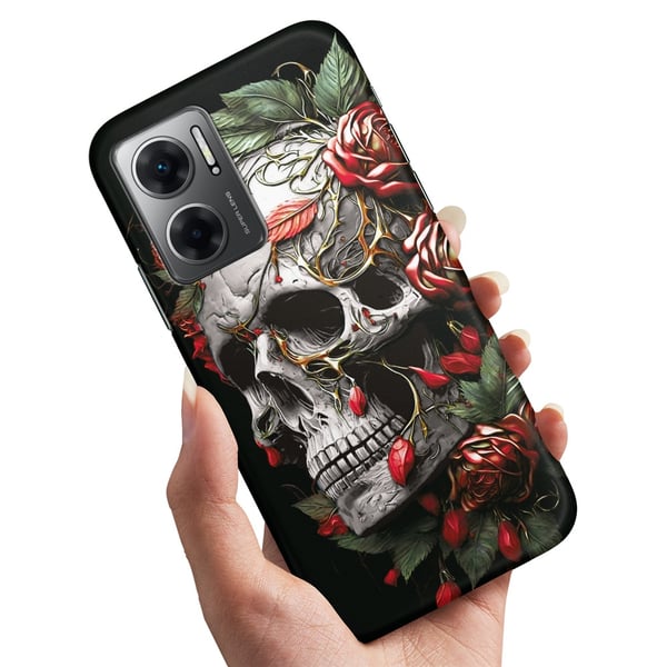 Cover / Mobilcover til Xiaomi Redmi 10 5G - Skull Roses