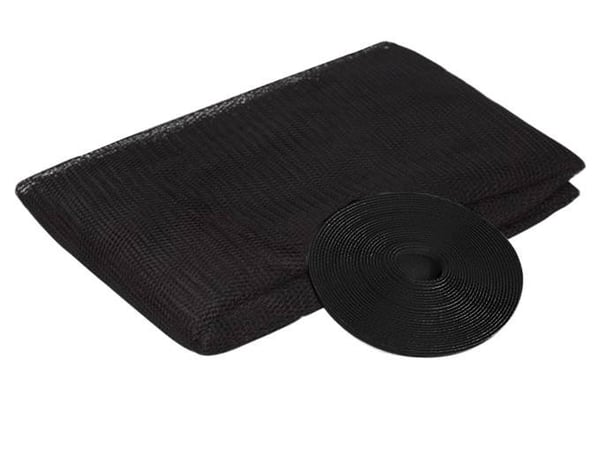 Myggnett / Insektnett til Vindu - Klippbart - 130x150cm - Svart