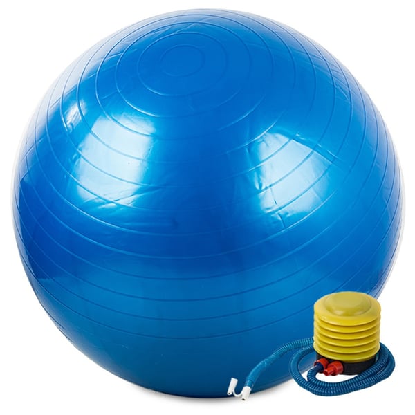 Gymnastikbold / Pilatesbold med Pumpe - 65 cm - Blue