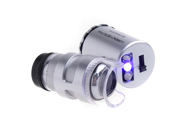 Lupe / UV Mikroskop - 60x Forstørrelse & Lampe