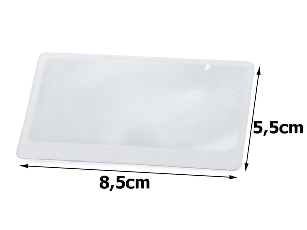 Forstørrelsesglass - 85x55mm - Forstørrelse 1x-5x