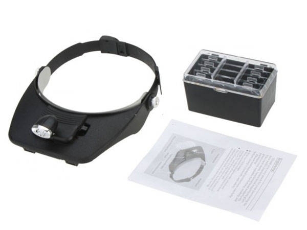 Forstørrelsesglasbriller med LED - 3,5x