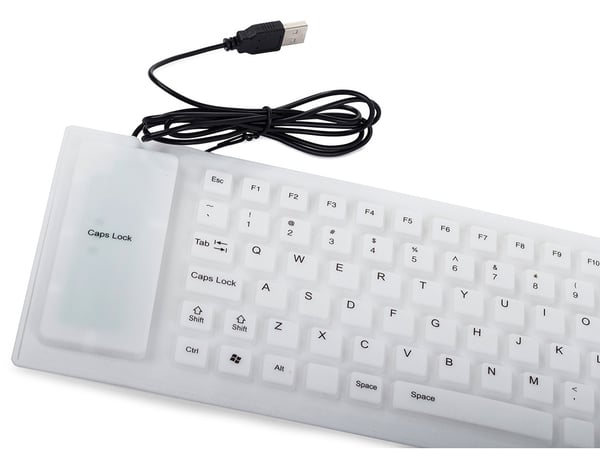 Lydløst Tastatur i Silikon - Bøybart (EN)
