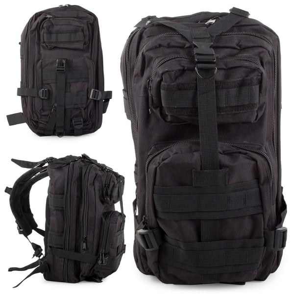 Militærtaske / Rygsæk - 30L - Sort