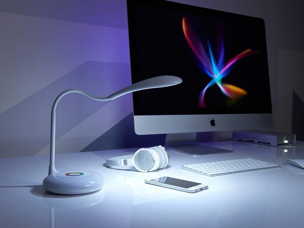 Trådløs Skrivebordslampe - Bøybar Bordlampe - 256 RGB-farger