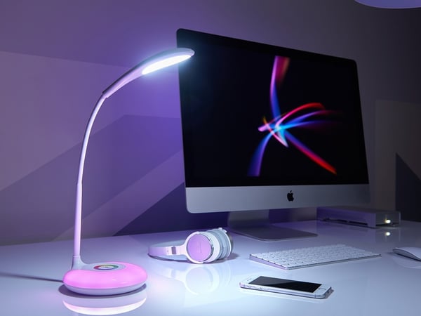 Trådløs Skrivebordslampe - Bøybar Bordlampe - 256 RGB-farger