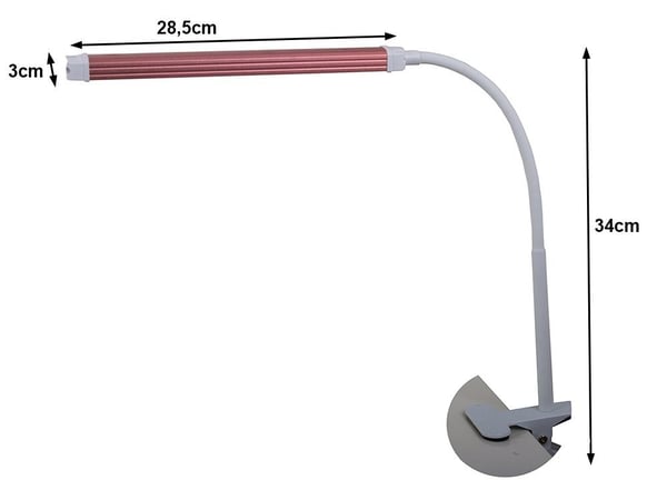 LED-lampe med bordklemme - USB