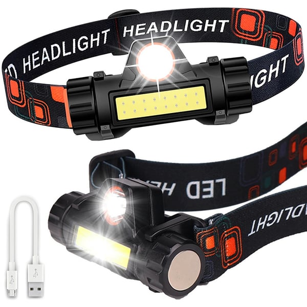 COB LED-hovedlampe / Pandelygte – Genopladelig COB LED-hovedlampe / Pandelygte – Genopladelig