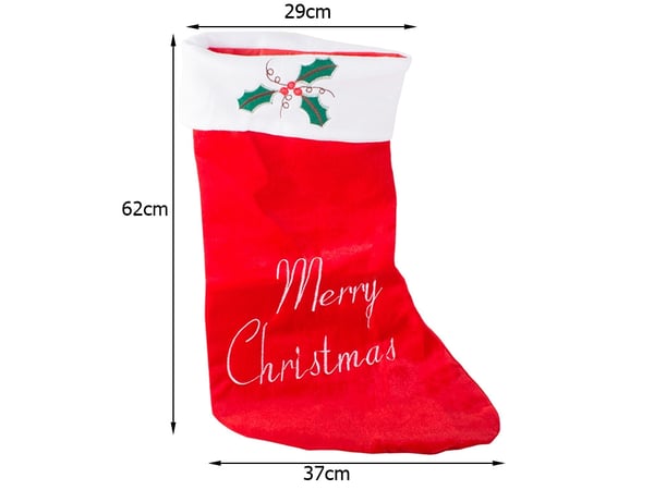 Julestrømpe / Julesokk - Merry Christmas - 62x37 cm