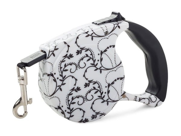 Rulleline / Hundesnor - 5m - 15kg - Hvid