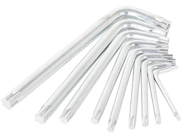 9 stk Torx-nøkler i forskjellige størrelser - Small - 48-123 mm
