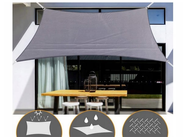 Solseil / Seilduk - Vanntett - 4x3 m