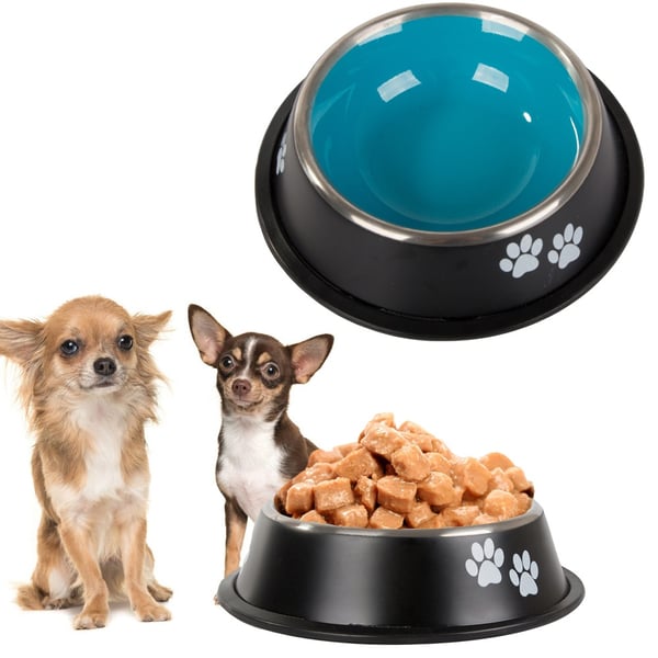 Skridsikker hundeskål / vandskål / anti-slip madskål - hund & kat