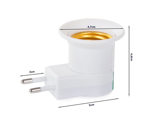 Stikkontaktadapter for lyspære - E27