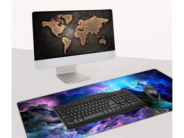 Gaming Musematte med RGB LED-lys - 80x30cm – Havbølger