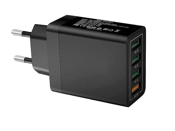 4x Mobillader / Oplader - USB Væglader - Hurtiglader