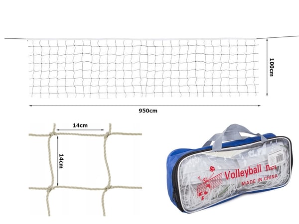 Volleyballnett - 9,5x1 m - White