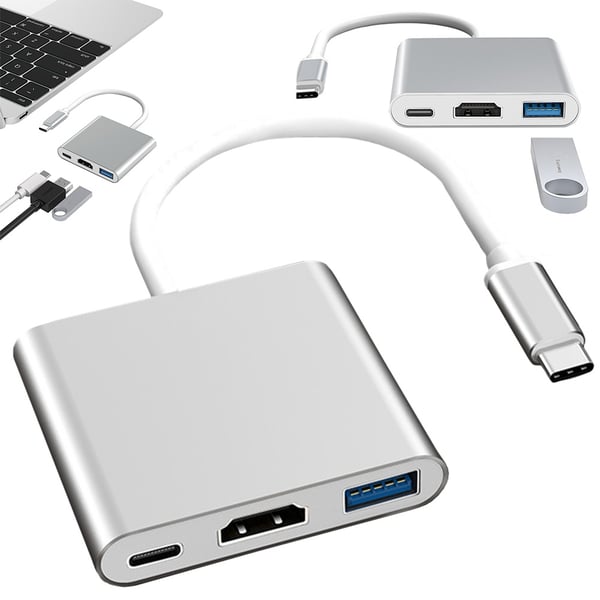 Macbook USB-C Adapter - HDMI & USB 3.0 4K Macbook USB-C Adapter - HDMI & USB 3.0 4K