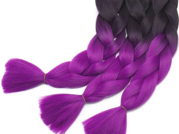 Jumbo Ombre Flette / Hårforlengelse Hårflette - 60 cm - Purple