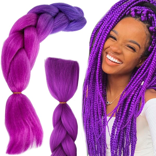 Jumbo Ombre Letti / Hiustenpidennys Hiusletti - 60 cm - Purple