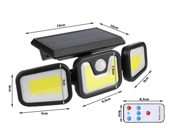 Solcellelampe til Have - Solpanel & Bevægelsessensor