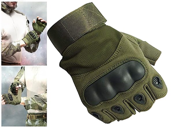 Fingerløse Taktiske Hansker - Militærhansker XL