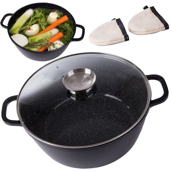 13L Gryte med lokk – Non-stick belegg – Induksjonstopp 13L Gryte med lokk – Non-stick belegg – Induksjonstopp