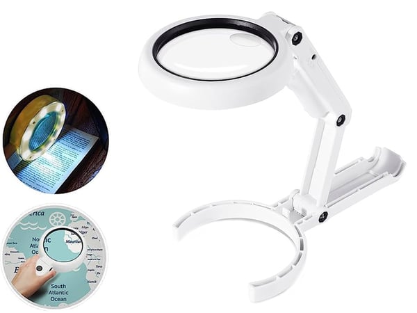Forstørrelsesglass LED med stativ