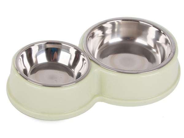 Dobbelt Hundeskål / Vandskål - Hund & Kat