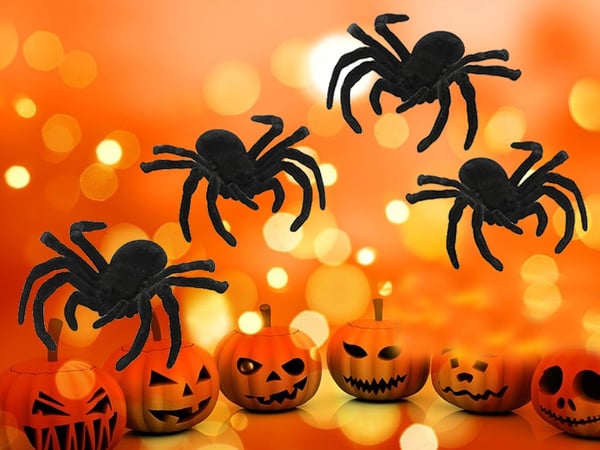 4-pak Spindlar - Halloween Dekoration