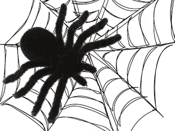 4-pak Spindlar - Halloween Dekoration